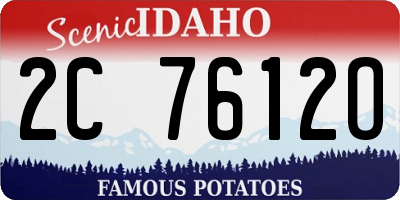ID license plate 2C7612O