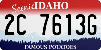 ID license plate 2C7613G