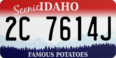 ID license plate 2C7614J