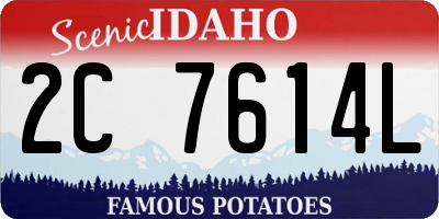 ID license plate 2C7614L