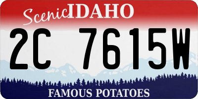 ID license plate 2C7615W