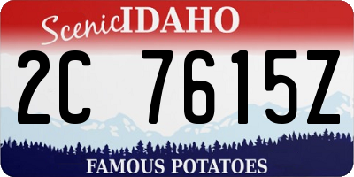 ID license plate 2C7615Z