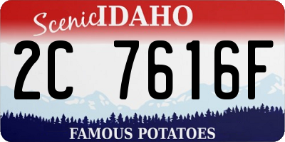 ID license plate 2C7616F