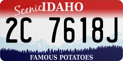 ID license plate 2C7618J