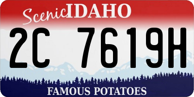 ID license plate 2C7619H