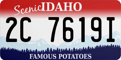 ID license plate 2C7619I