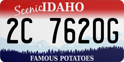 ID license plate 2C7620G