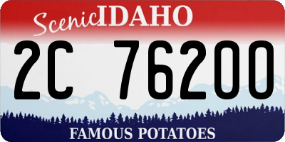 ID license plate 2C7620O