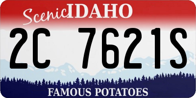ID license plate 2C7621S