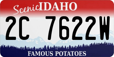 ID license plate 2C7622W