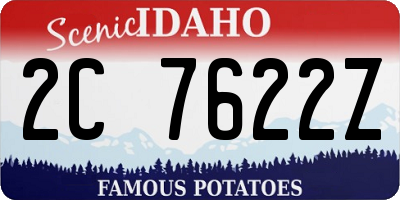 ID license plate 2C7622Z