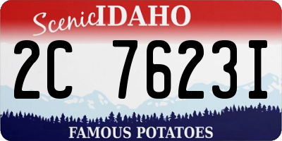ID license plate 2C7623I