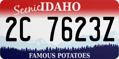 ID license plate 2C7623Z