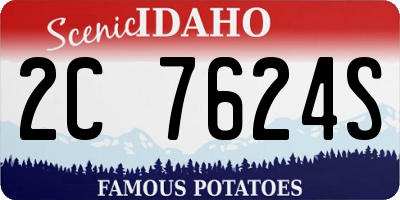 ID license plate 2C7624S