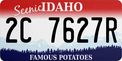 ID license plate 2C7627R
