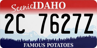 ID license plate 2C7627Z