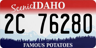 ID license plate 2C7628O