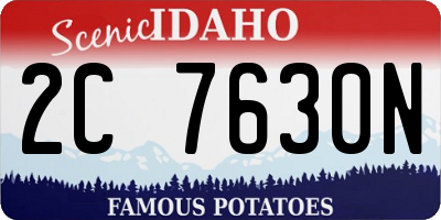 ID license plate 2C7630N