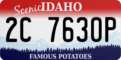 ID license plate 2C7630P