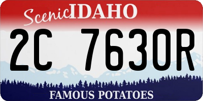 ID license plate 2C7630R