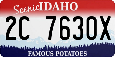 ID license plate 2C7630X