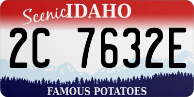 ID license plate 2C7632E