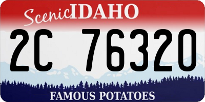 ID license plate 2C7632O