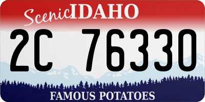 ID license plate 2C7633O