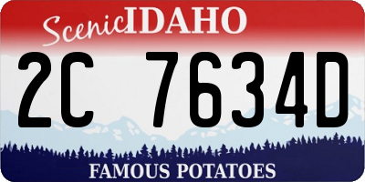 ID license plate 2C7634D