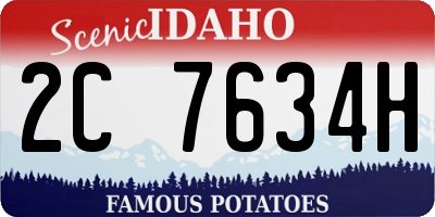 ID license plate 2C7634H