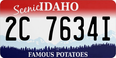 ID license plate 2C7634I
