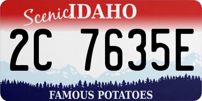 ID license plate 2C7635E