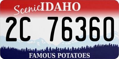 ID license plate 2C7636O