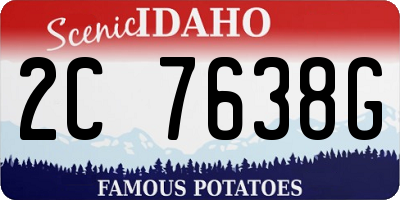 ID license plate 2C7638G