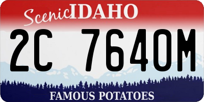 ID license plate 2C7640M