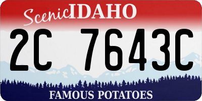 ID license plate 2C7643C