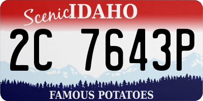 ID license plate 2C7643P