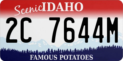 ID license plate 2C7644M