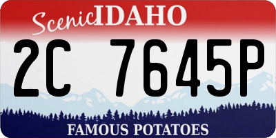 ID license plate 2C7645P
