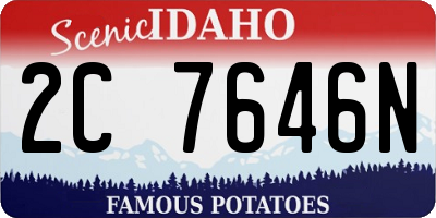 ID license plate 2C7646N