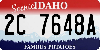 ID license plate 2C7648A