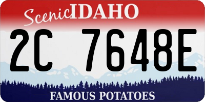ID license plate 2C7648E