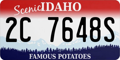 ID license plate 2C7648S