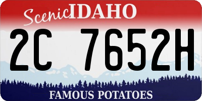 ID license plate 2C7652H