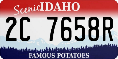 ID license plate 2C7658R