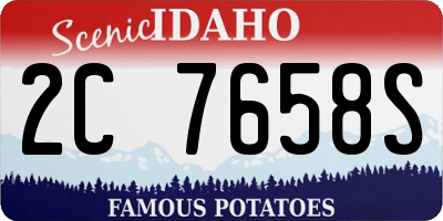 ID license plate 2C7658S