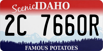 ID license plate 2C7660R