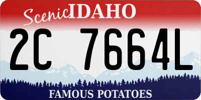ID license plate 2C7664L