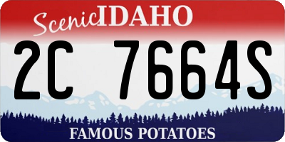ID license plate 2C7664S