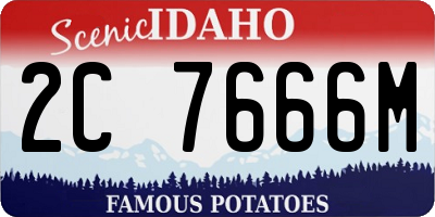ID license plate 2C7666M
